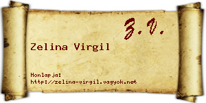 Zelina Virgil névjegykártya